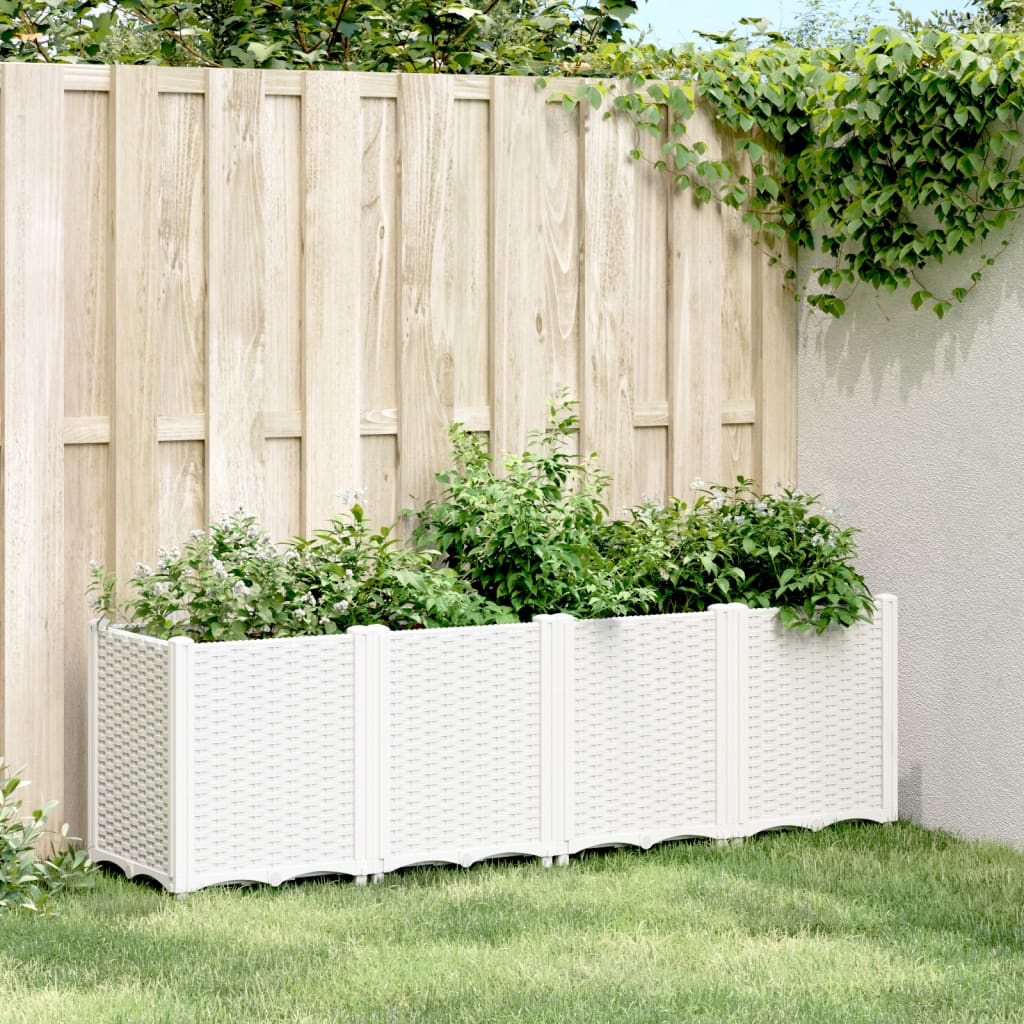Aia taimekast, valge, 160 x 40 x 53 cm, PP
