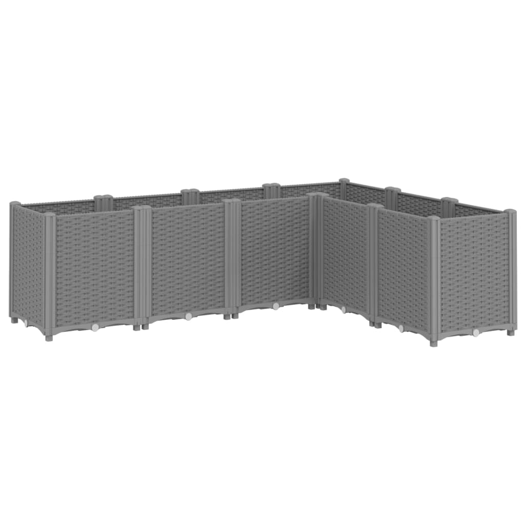 Aia taimekast, helehall, 160 x 120 x 53 cm, PP