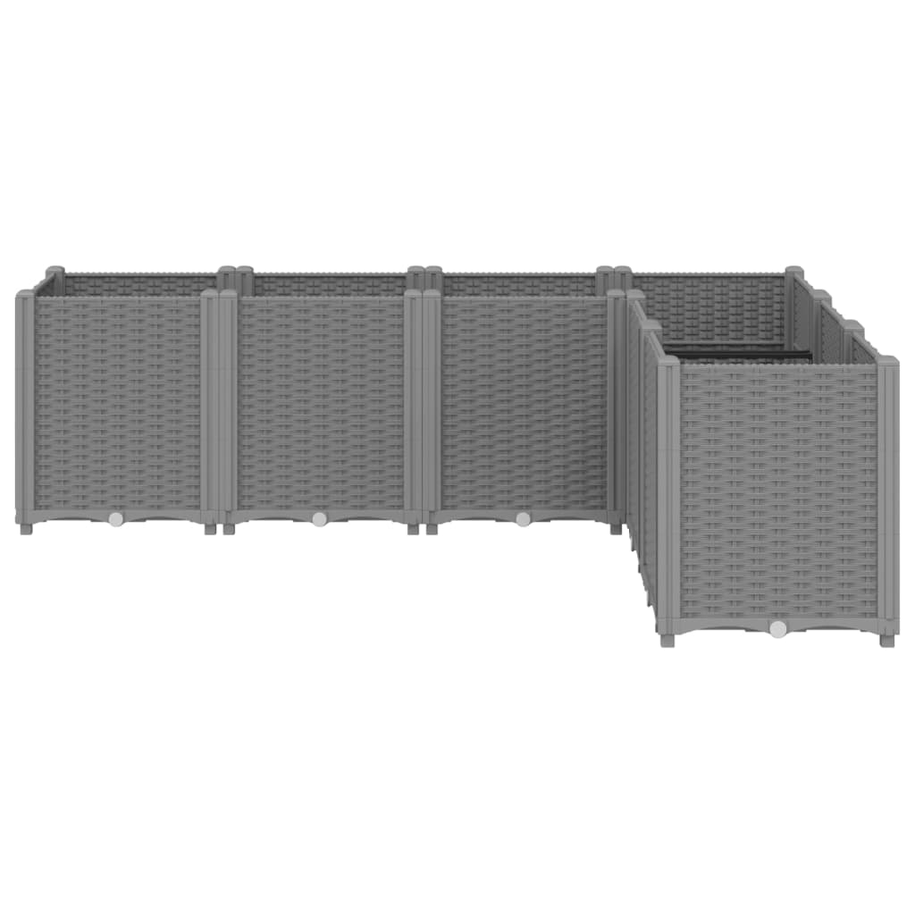 Aia taimekast, helehall, 160 x 120 x 53 cm, PP