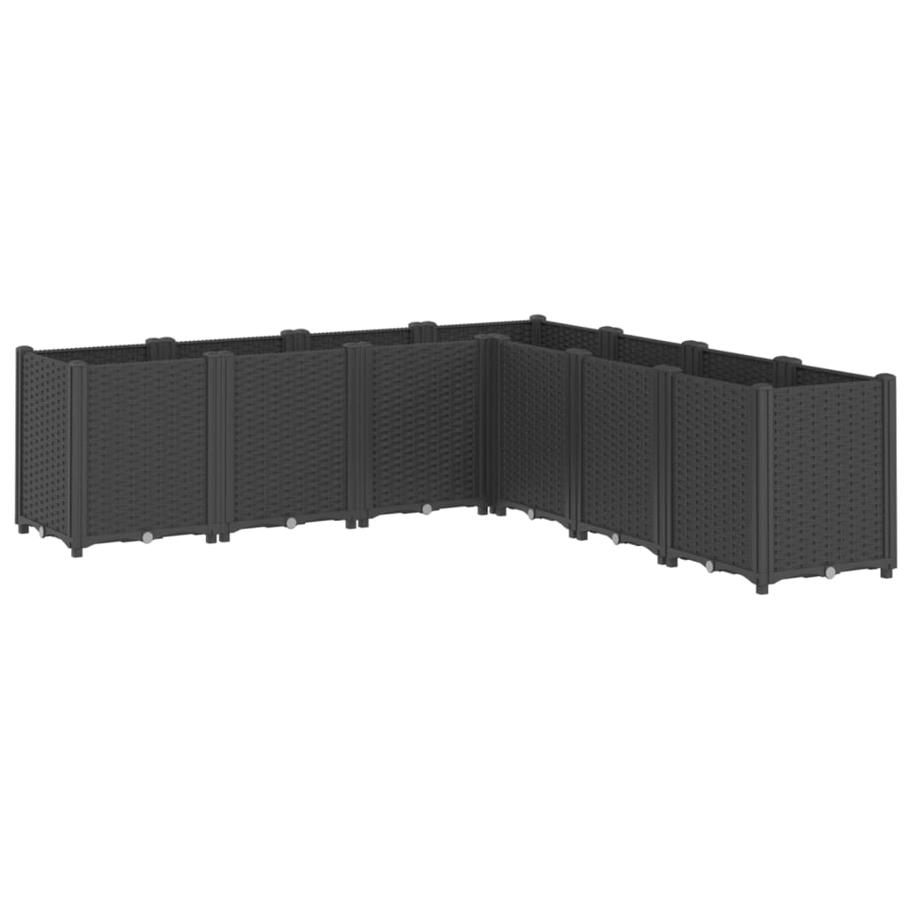 Aia taimekast, must, 160 x 160 x 53 cm, PP
