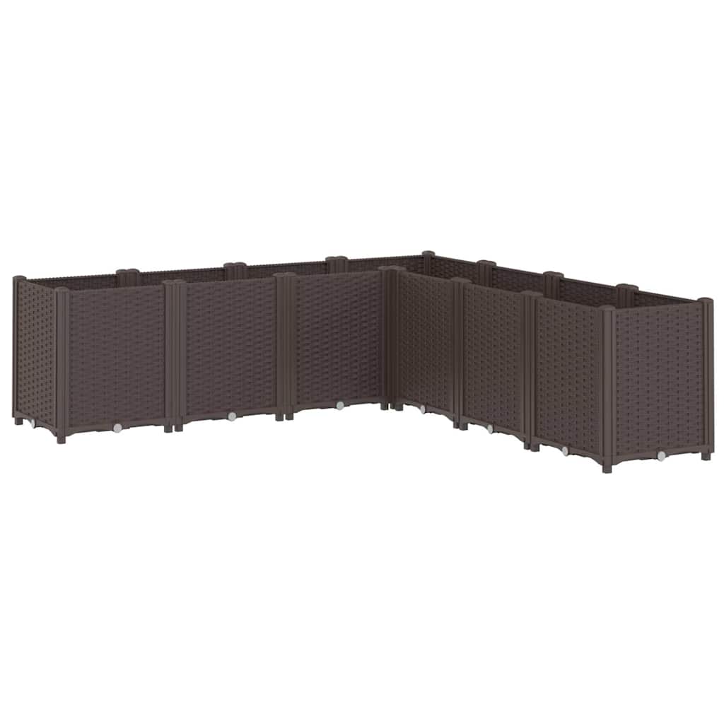 Aia taimekast, pruun, 160 x 160 x 53 cm, PP