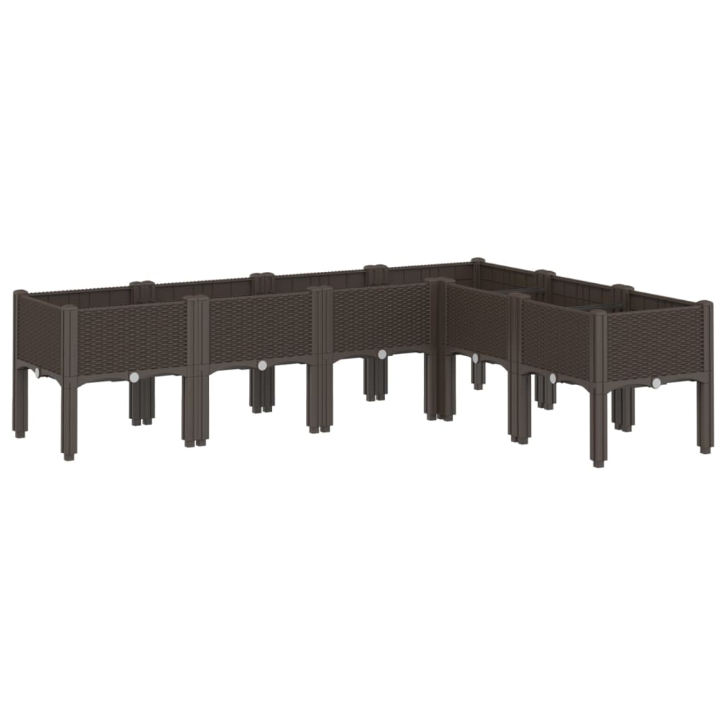 Jalgadega taimekast, pruun, 160 x 120 x 42 cm, PP