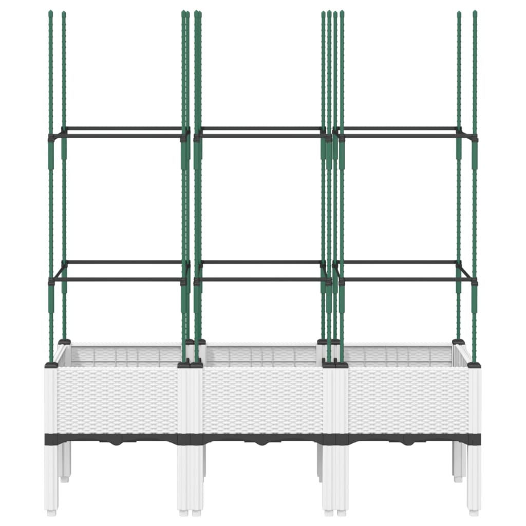 Võrega taimekast, valge, 120 x 40 x 142,5 cm, PP