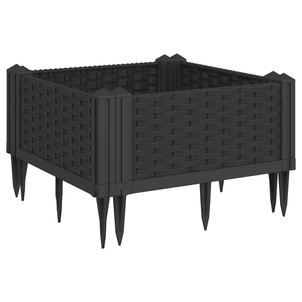 Vaiadega taimekast, must, 42,5x42,5x28,5 cm, PP