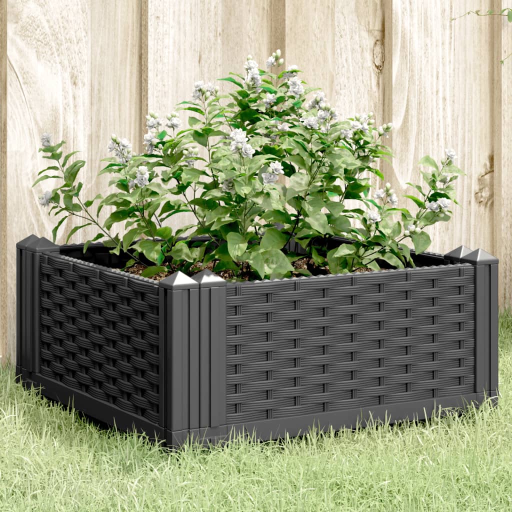 Vaiadega taimekast, must, 42,5x42,5x28,5 cm, PP