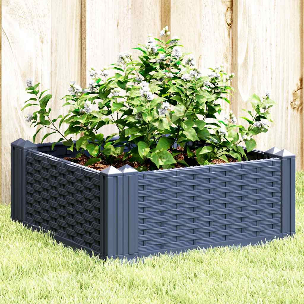 Vaiadega taimekast, sinine hall, 42,5 x 42,5 x 28,5 cm, PP