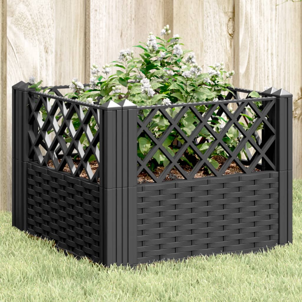 Vaiadega taimekast, must, 43,5 x 43,5 x 43,5 cm, PP