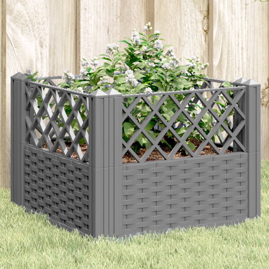 Vaiadega taimekast, helehall, 43,5 x 43,5 x 43,5 cm, PP