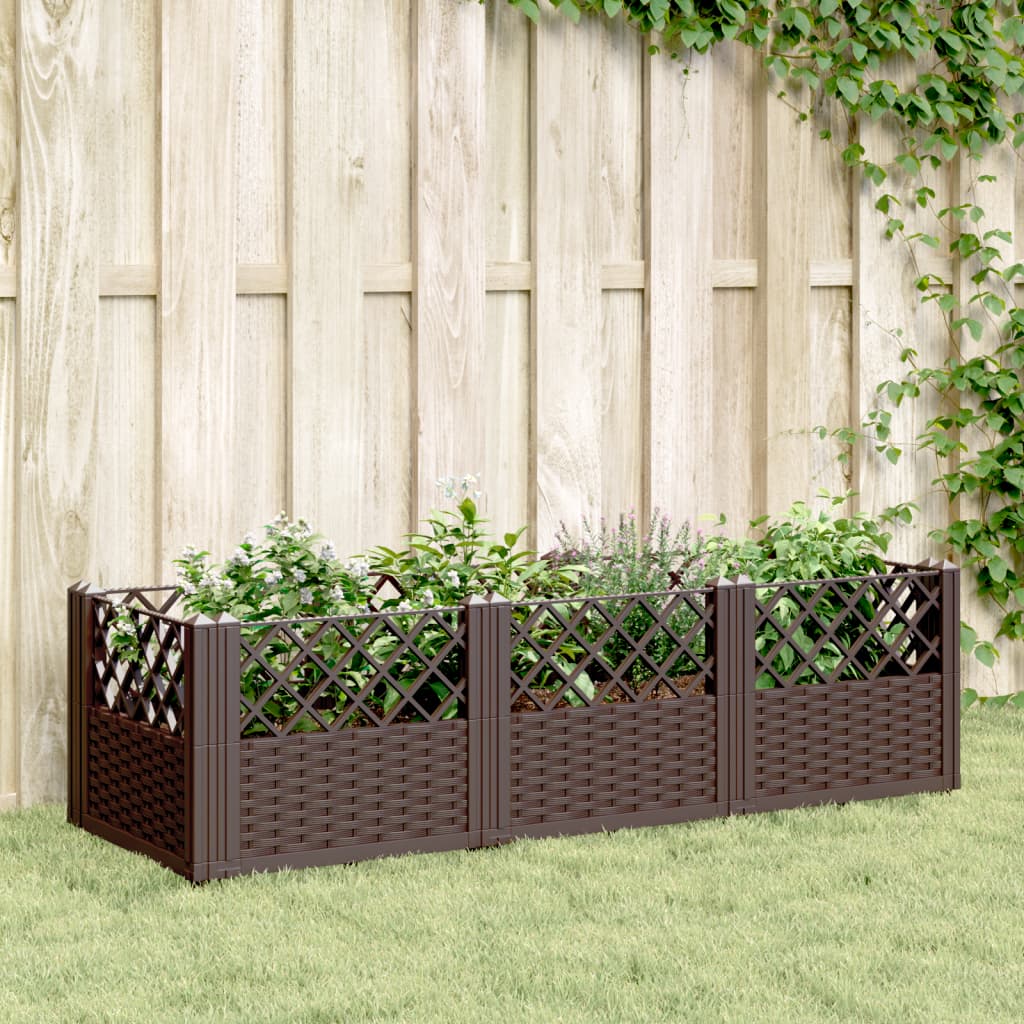 Vaiadega taimekast, pruun, 123,5 x 43,5 x 43,5 cm, PP