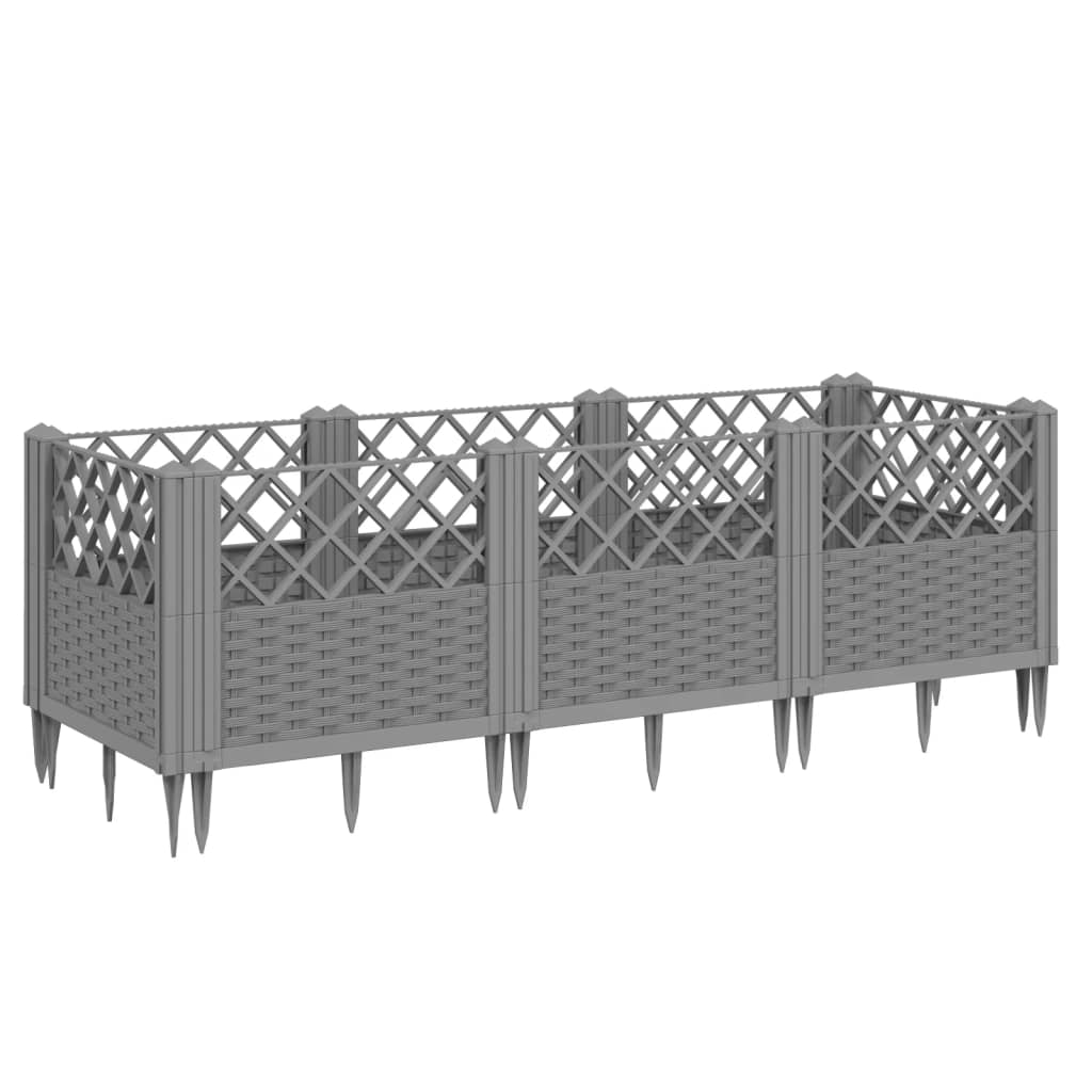 Vaiadega taimekast, helehall, 123,5x43,5x43,5 cm, PP