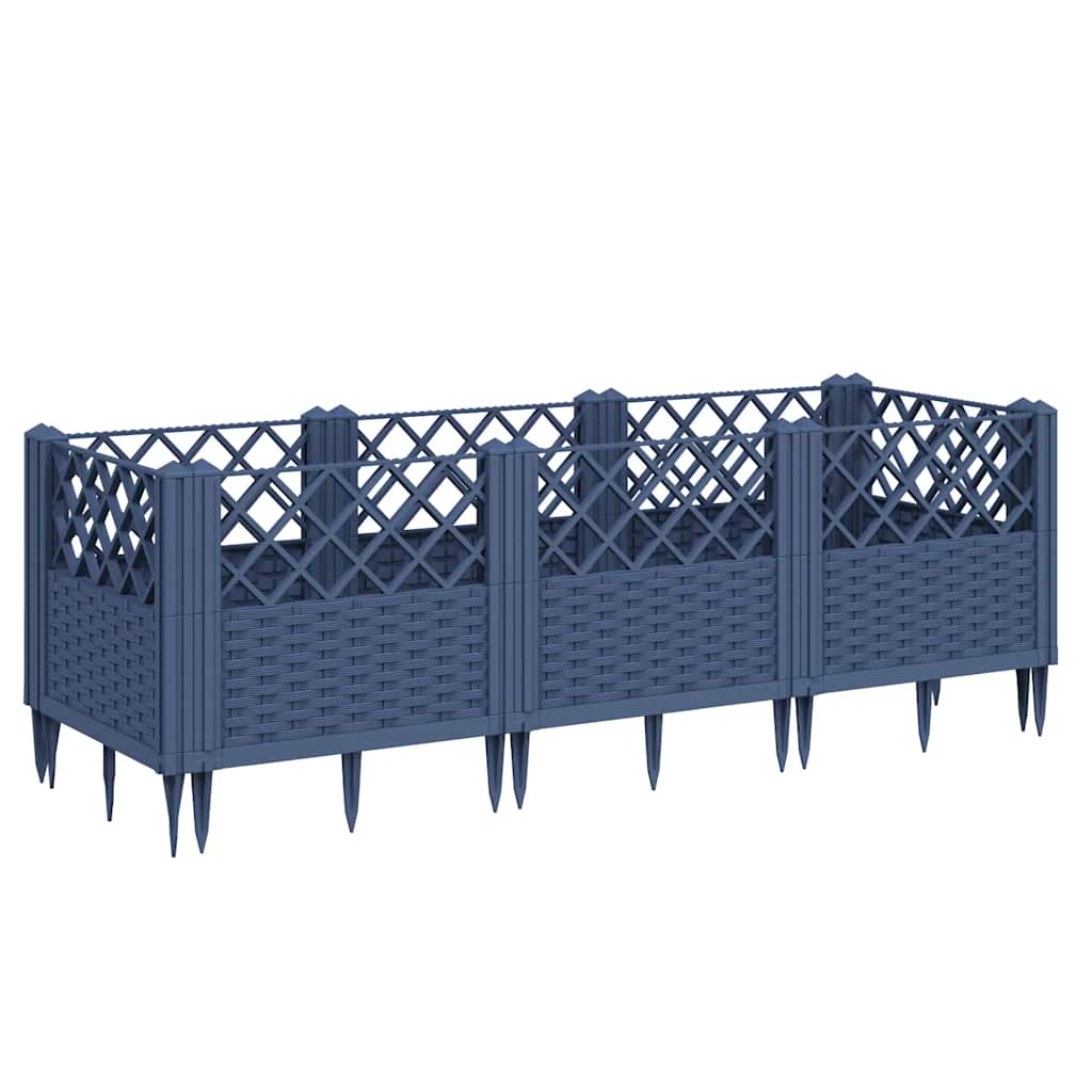 Vaiadega taimekast, sinine hall, 123,5x43,5x43,5 cm, PP