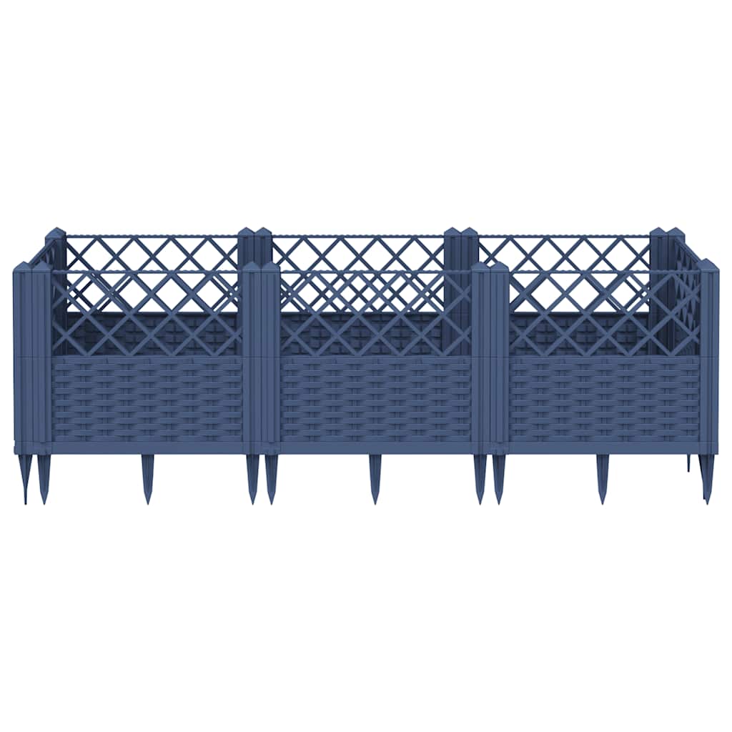 Vaiadega taimekast, sinine hall, 123,5x43,5x43,5 cm, PP