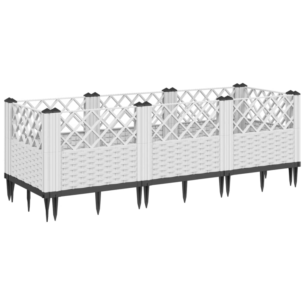 Vaiadega taimekast, valge, 123,5 x 43,5 x 43,5 cm, PP
