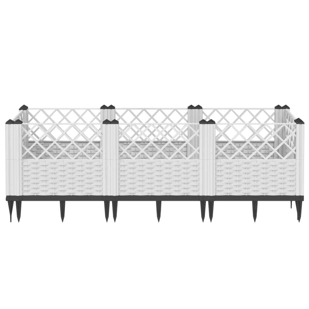 Vaiadega taimekast, valge, 123,5 x 43,5 x 43,5 cm, PP