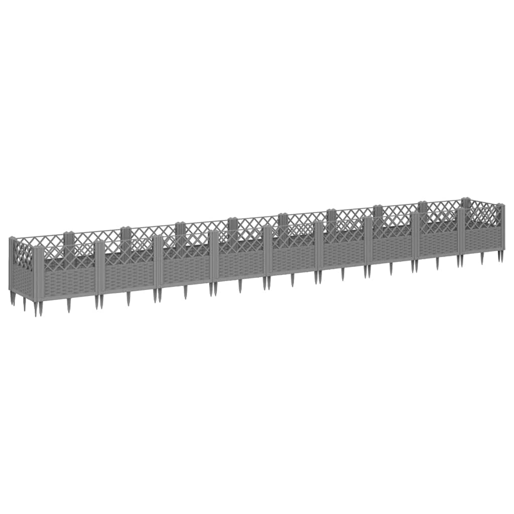 Vaiadega taimekast, helehall, 363,5 x 43,5 x 43,5 cm, PP
