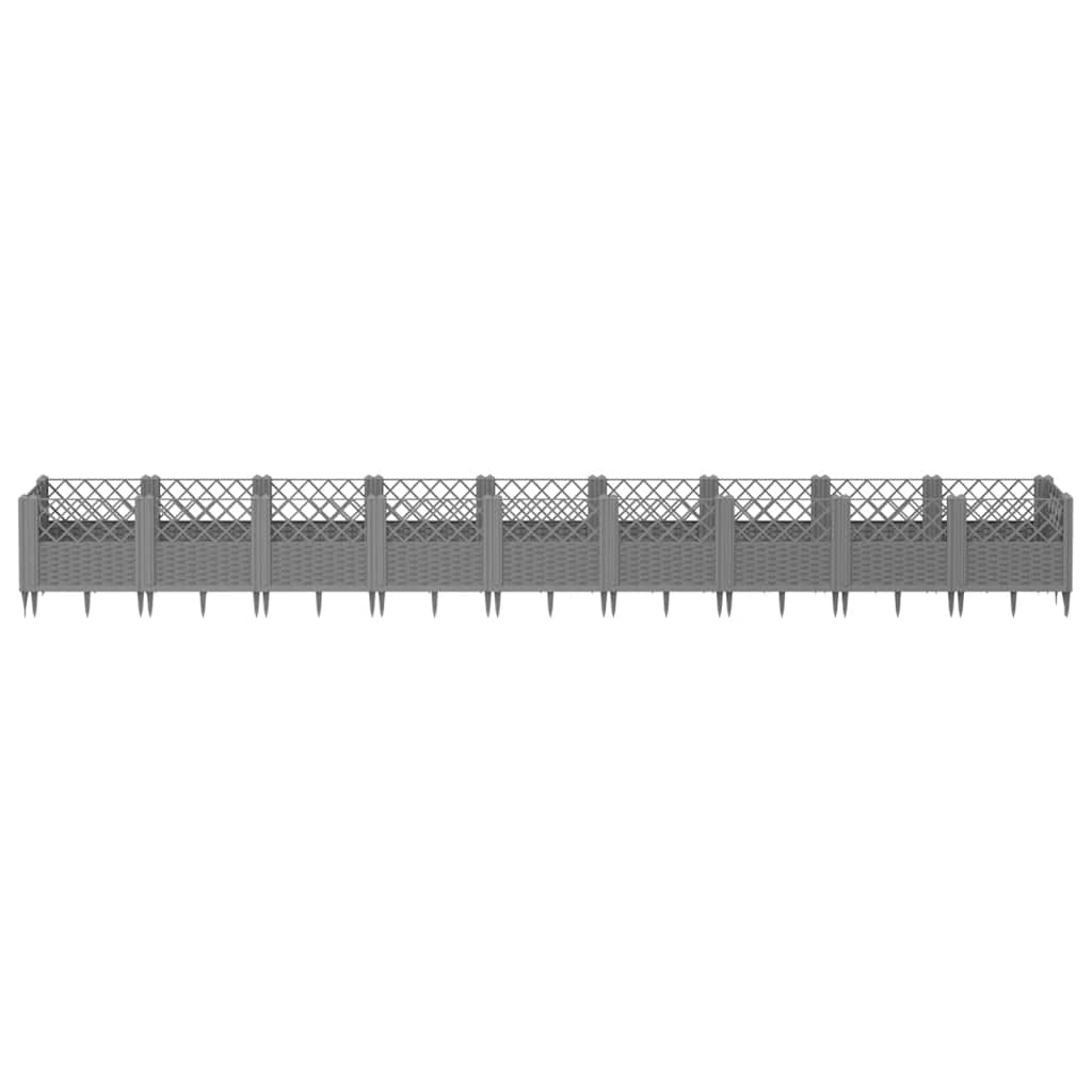 Vaiadega taimekast, helehall, 363,5 x 43,5 x 43,5 cm, PP