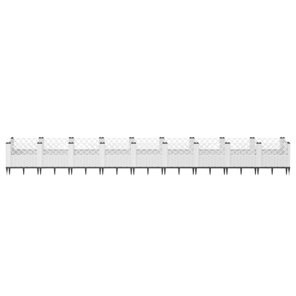 Vaiadega taimekast, valge, 363,5 x 43,5 x 43,5 cm, PP