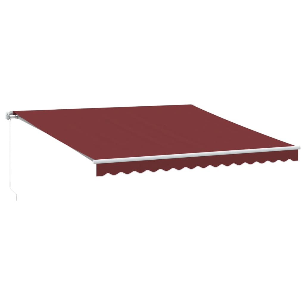 Käsitsi sissetõmmatav varikatus, burgundia punane, 400 x 350 cm