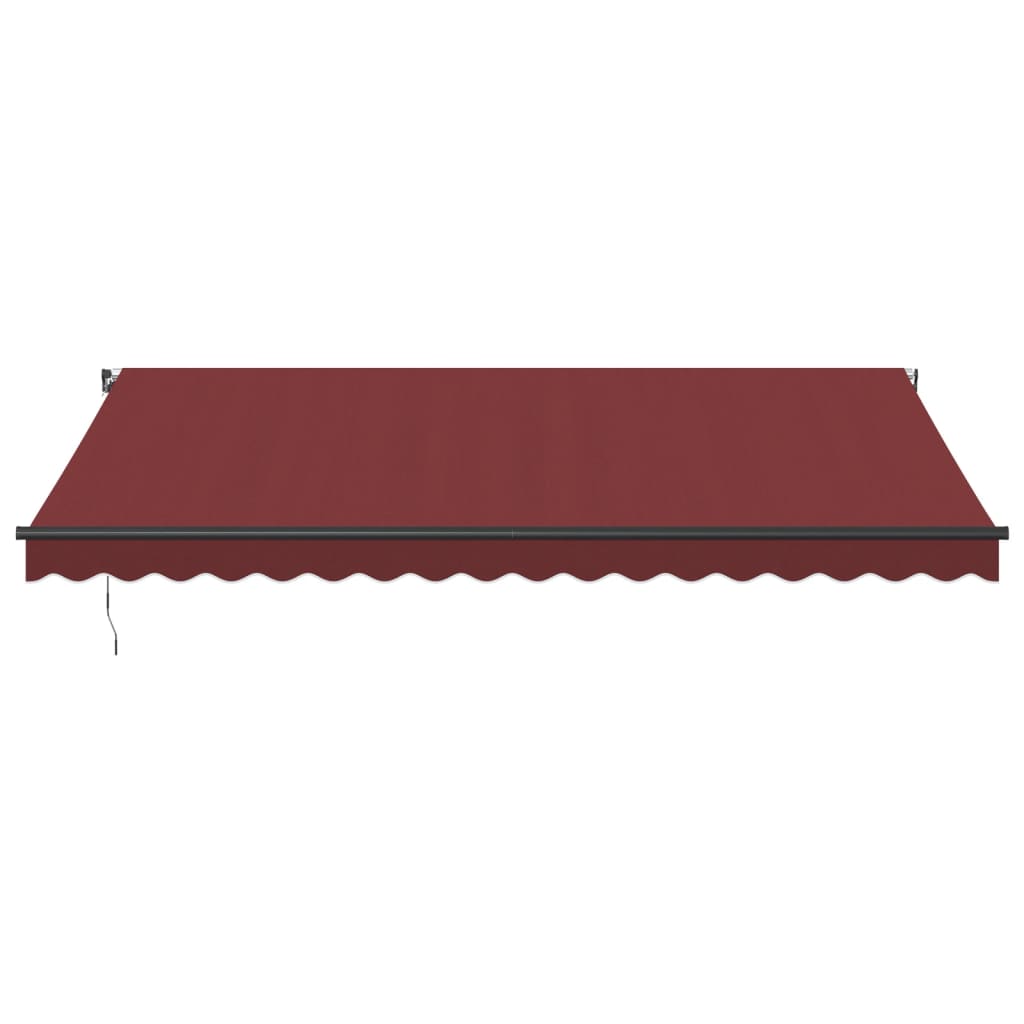Käsitsi sissetõmmatav varikatus, burgundia punane, 450 x 350 cm