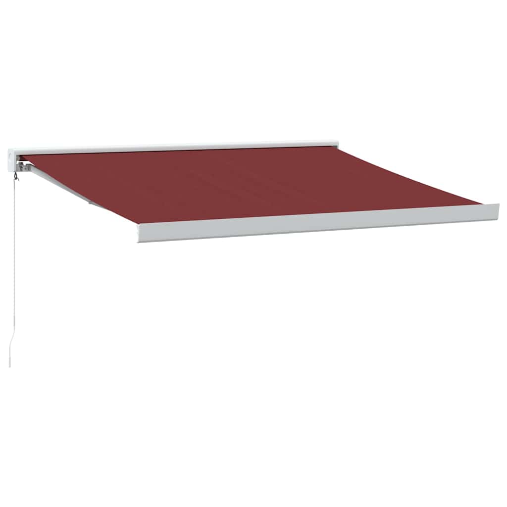 Käsitsi sissetõmmatav varikatus, burgundia punane, 350x250 cm