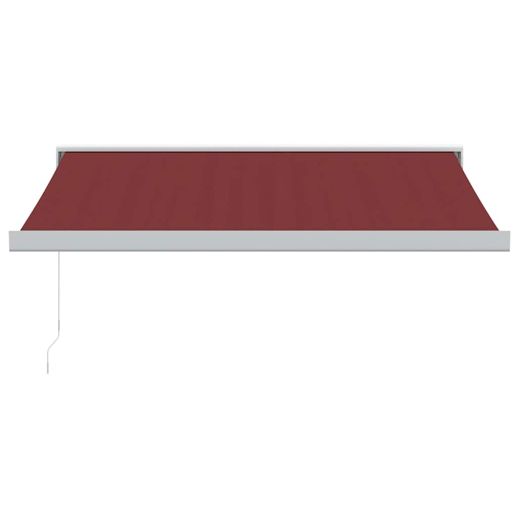 Käsitsi sissetõmmatav varikatus, burgundia punane, 350x250 cm
