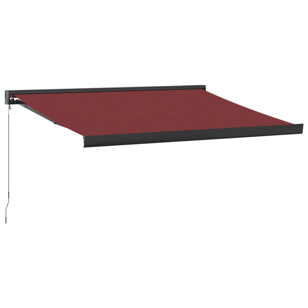 Käsitsi sissetõmmatav varikatus, burgundia punane, 350x250 cm
