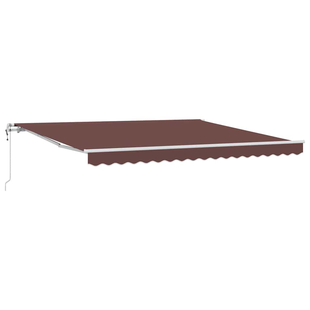 Automaatselt sissetõmmatav varikatus, pruun, 400 x 300 cm