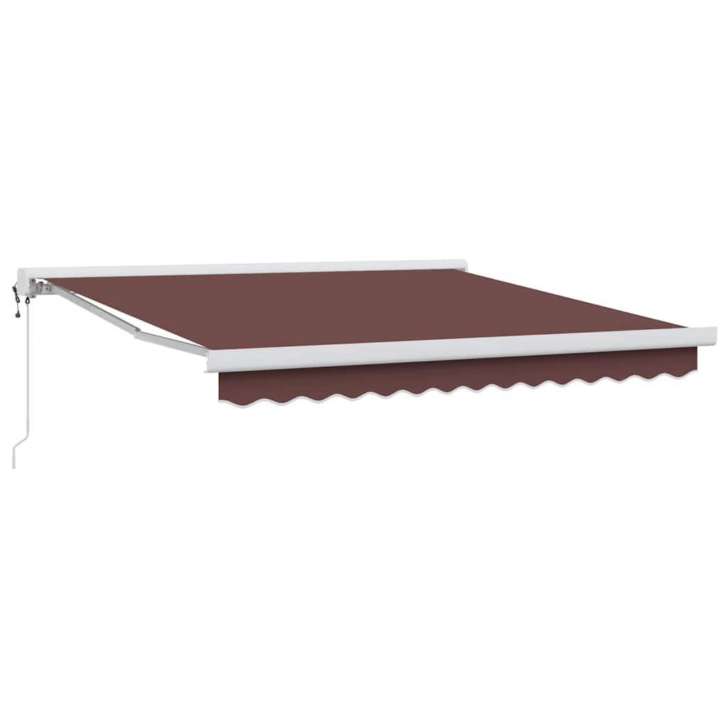 Automaatselt sissetõmmatav varikatus, pruun, 300 x 250 cm