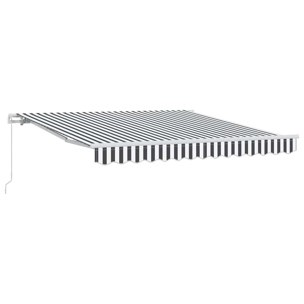 Käsitsi sissetõmmatav varikatus, antratsiit/valge, 300 x 250 cm
