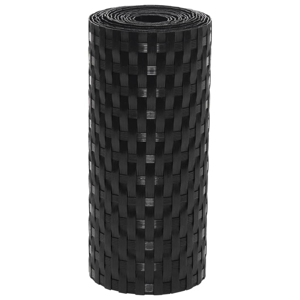 Rõdupiirde katted 10 tk, must, 255 x 19 cm, polürotang