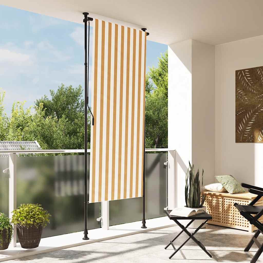 Väliruloo, oranž ja valge, 100 x 270 cm, kangas ja teras
