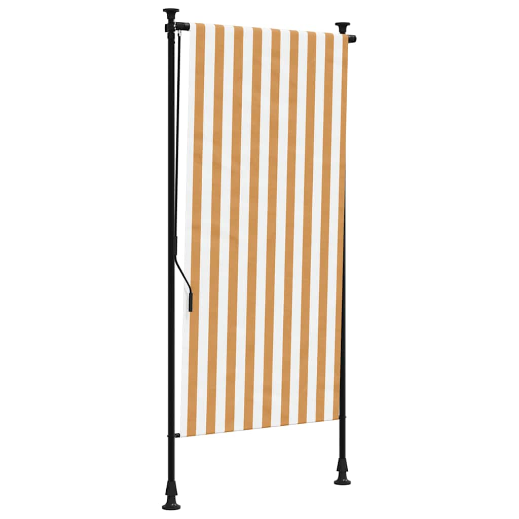 Väliruloo, oranž ja valge, 120 x 270 cm, kangas ja teras