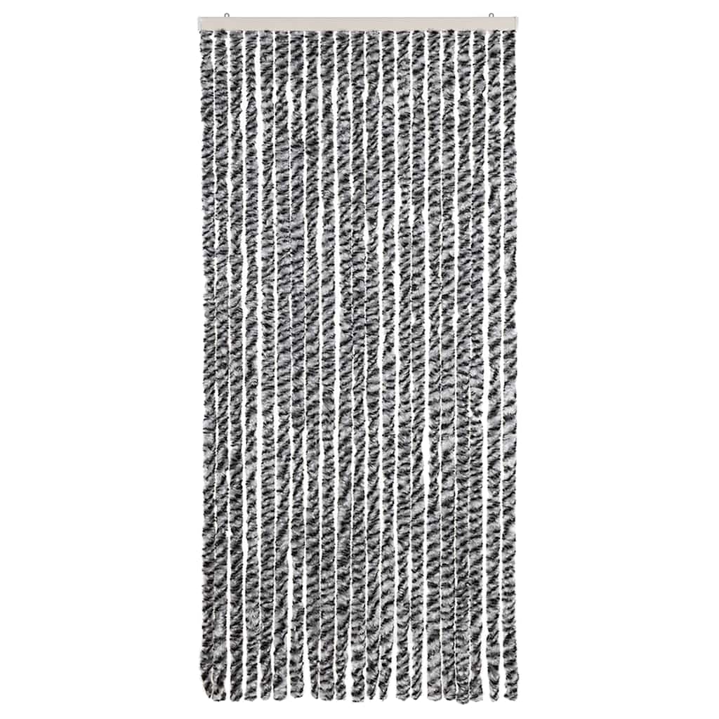 Putukakardin, hall/must/valge, 90 x 200 cm, šenill