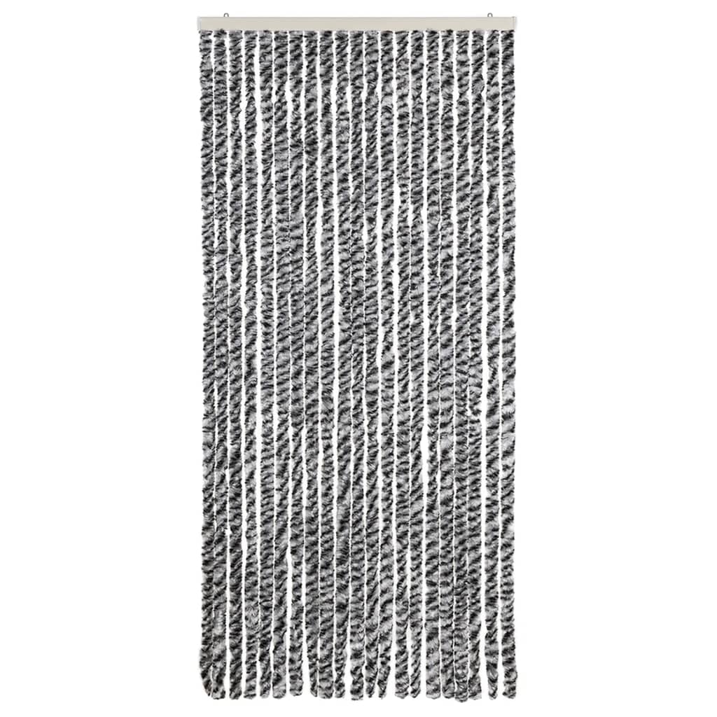 Putukakardin, hall/must/valge, 90 x 220 cm, šenill