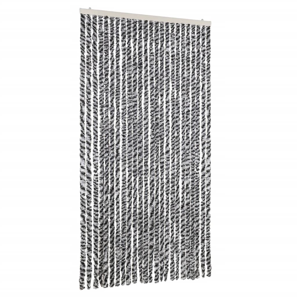 Putukakardin, hall/must/valge, 100 x 200 cm, šenill
