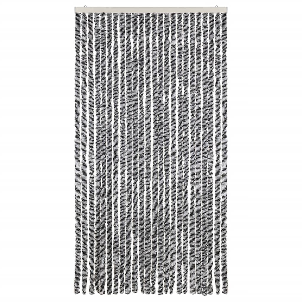 Putukakardin, hall/must/valge, 100 x 200 cm, šenill