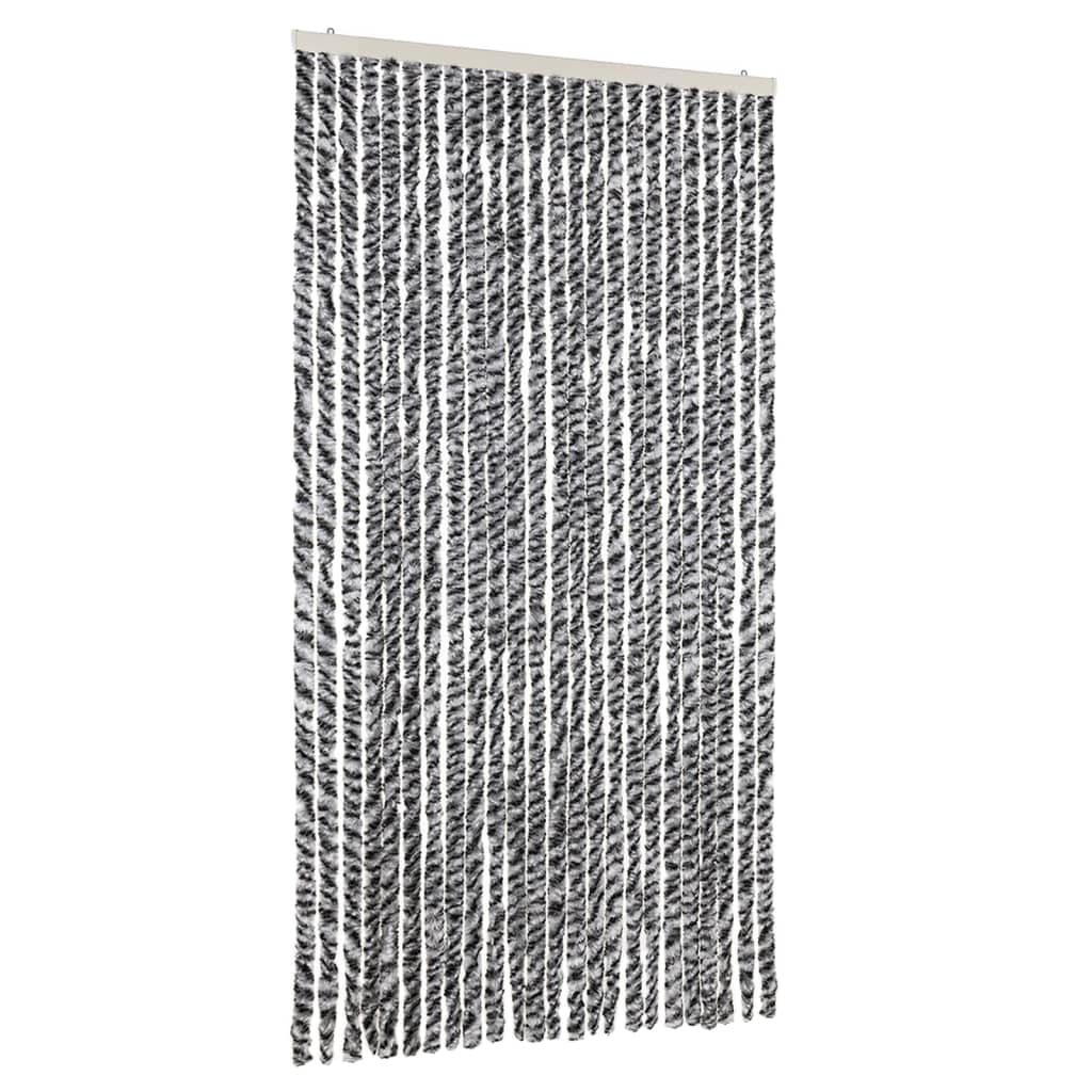 Putukakardin, hall/must/valge, 100 x 220 cm, šenill