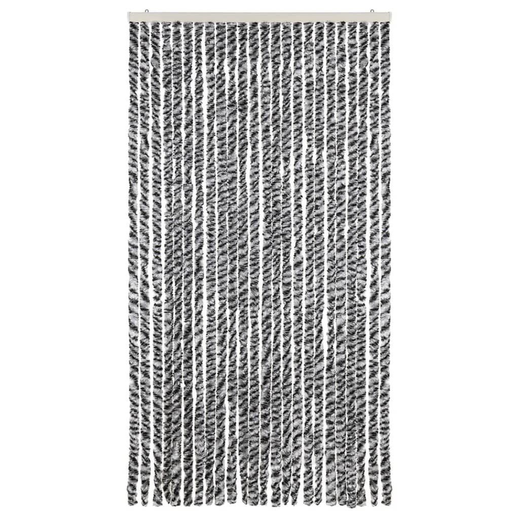 Putukakardin, hall/must/valge, 100 x 220 cm, šenill