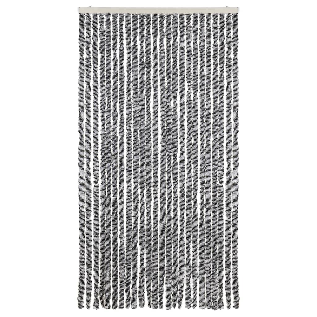 Putukakardin, hall/must/valge, 100 x 230 cm, šenill