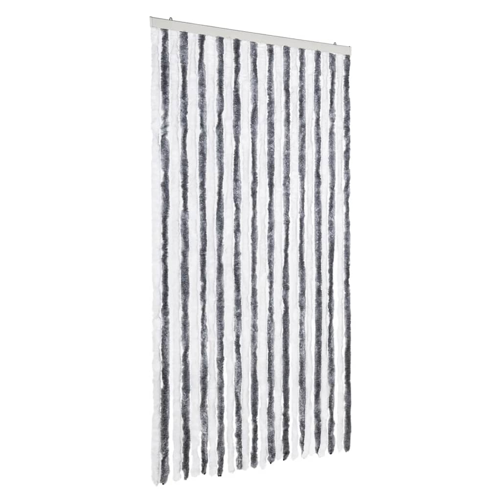 Putukakardin, hall ja valge, 100 x 230 cm, šenill