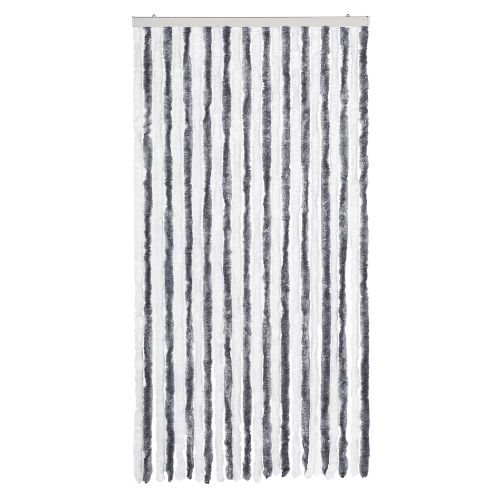 Putukakardin, hall ja valge, 100 x 230 cm, šenill