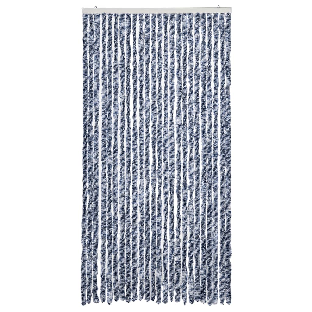 Putukakardin, sinine ja valge, 100 x 200 cm, šenill
