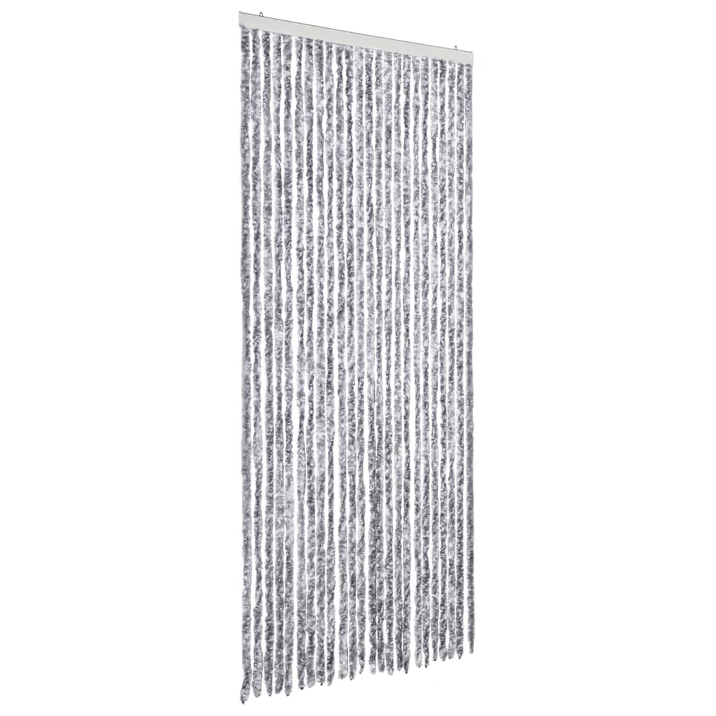 Putukakardin, valge ja hall, 100 x 230 cm, šenill
