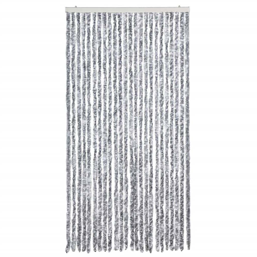 Putukakardin, valge ja hall, 100 x 230 cm, šenill