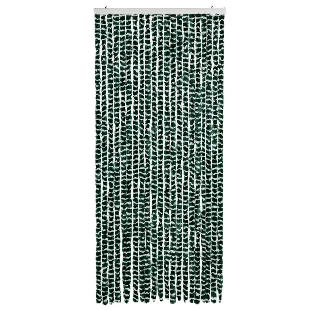 Putukakardin, roheline ja valge, 90 x 200 cm, šenill