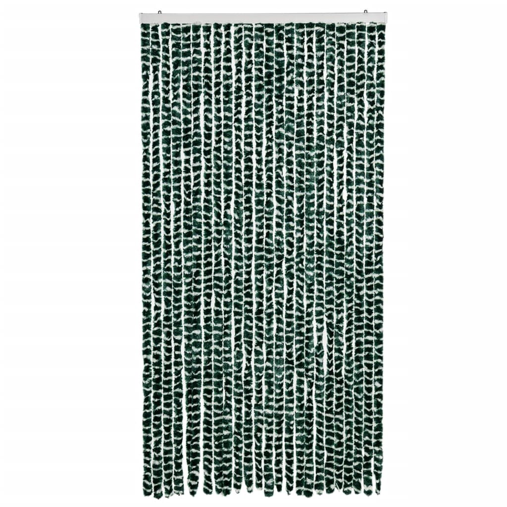 Putukakardin, roheline ja valge, 100 x 200 cm, šenill