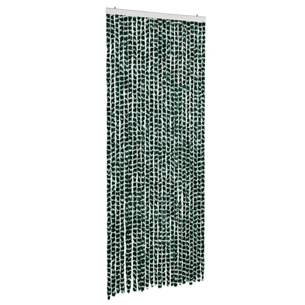 Putukakardin, roheline ja valge, 100 x 230 cm, šenill