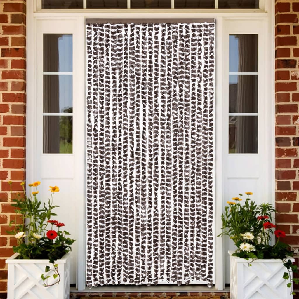 Putukakardin, pruun ja valge, 90 x 200 cm, šenill