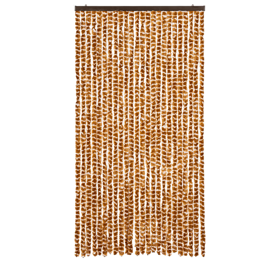 Putukakardin, ookerkollane ja valge, 100 x 230 cm, šenill