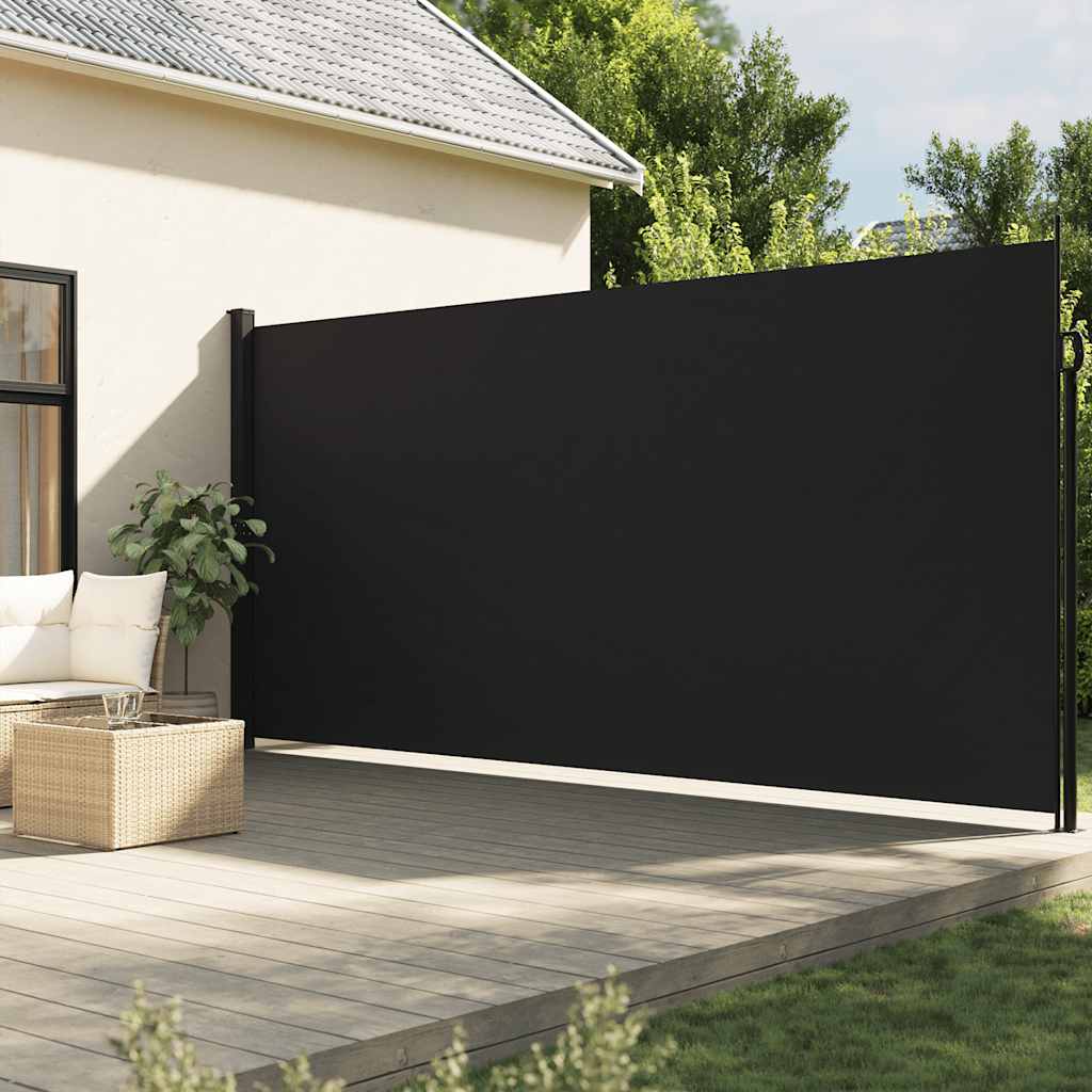 Lahtitõmmatav külgsein, must, 200 x 500 cm